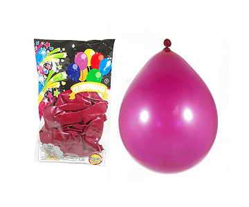 Globo nº9 fucsia perlado 25un -m3-10-10