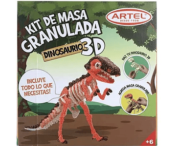 Set masa granulada dinosaurio 3d artel-3-6