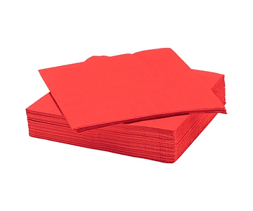 Servilletas lisa roja 33x33x 20un-3-10