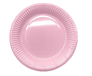 Set 10 platos carton rosado-3-10