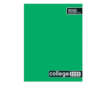 Cuaderno college matematicas 7mm 80hjs ross-3-10-60
