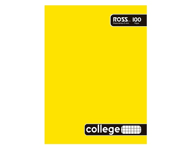Cuaderno college matematicas 5mm (cuadro chico)100hjs ross -m3-10-60