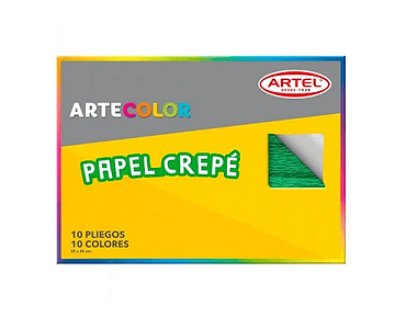 Estuche papel crepe 10 pliegos 10 colores 25x35cm artel*m3*m10(15)