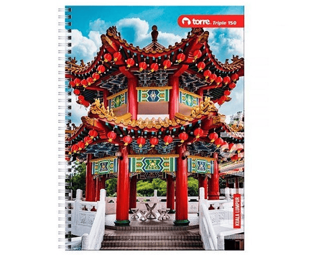 Cuaderno triple mat 7mm 150hjs paisajes torre*m3*m10(4)(24)