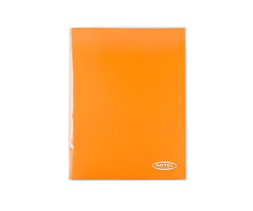 Carpeta plastica con acoclip naranjo artel -m3-10-25