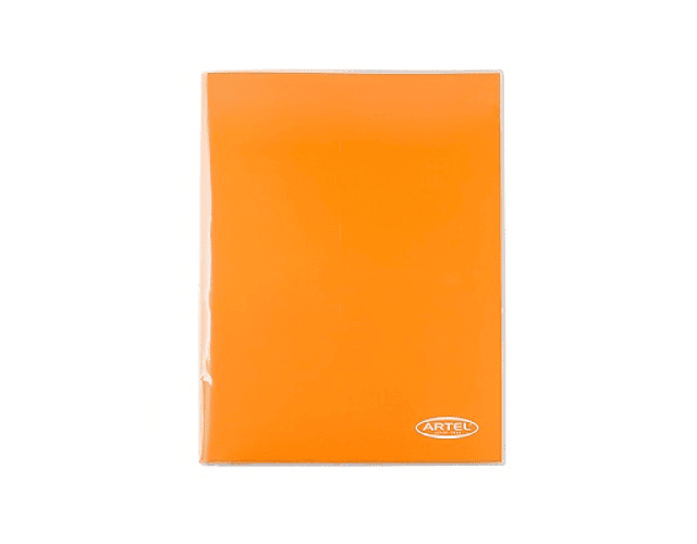 Carpeta plastica con acoclip naranjo artel -m3-10-25