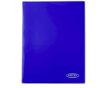 Carpeta plastica c/acoclip azul artel-m3m10(25)