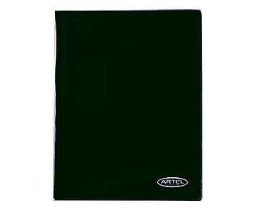 Carpeta plastica c/acoclip negro artel-m3-m10(25)