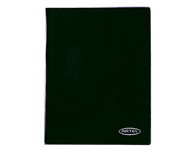 Carpeta plastica c/acoclip negro artel-m3-m10(25)
