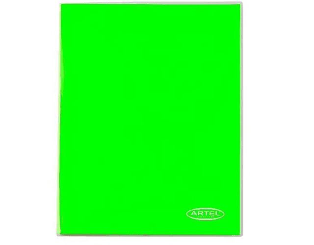 Carpeta plastica con acoclip verde claro artel -m3-10-25