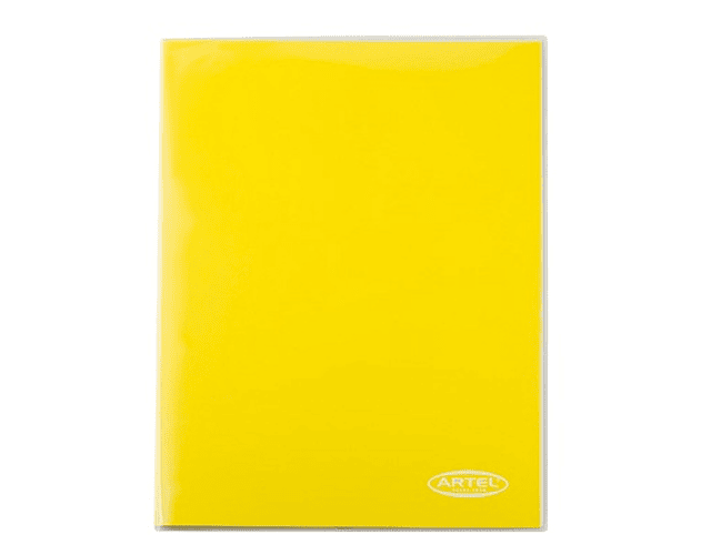 Carpeta plastica con acoclip amarillo artel -m3-10-25