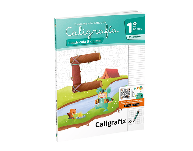 Cuaderno caligrafix 1º basico 2do sem cuadricula 5x5