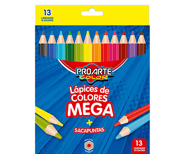 Lapiz color 12 mega jumbo proarte-m3-m10