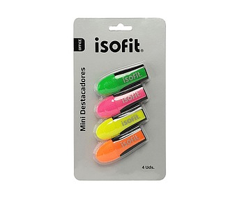 Set 4 colores mini destacador isofit-m3-10-12