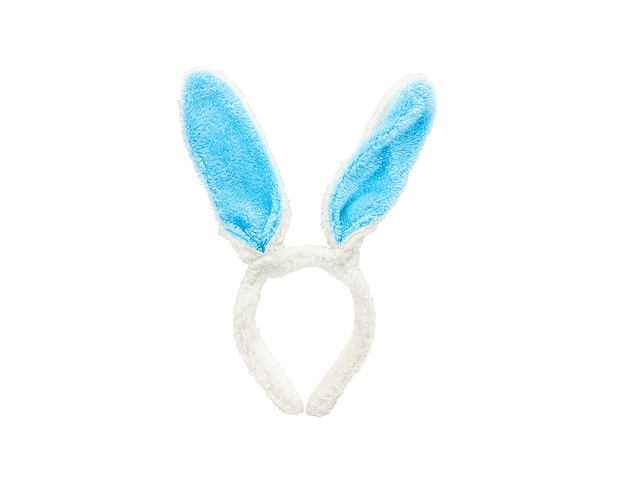 Cintillo conejo blanco/celeste-m3-10