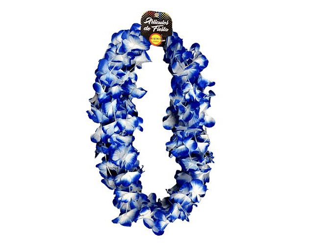 Set 6un collar flor azul/blanco feco-m3-m10