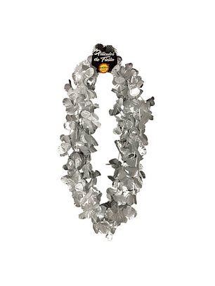 1un collar flor plateado