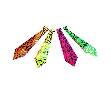 Set 06 corbata carton fluor animal-m3-m10