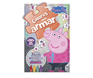 Colores para armar peppa pig puzzle 24 piezas-m3-m10