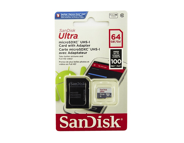 Tarjeta micro sd 64gb clase 10 sandisk*m3-10