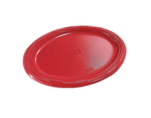 Set 3 bandeja ovalada grande 25x31cms rojo-m3-10