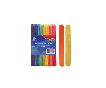 Palito helado jumbo color 50un proarte-m3-m10