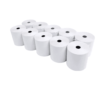 Pack 10 rollo papel termico 80x80mm 48gr-m1
