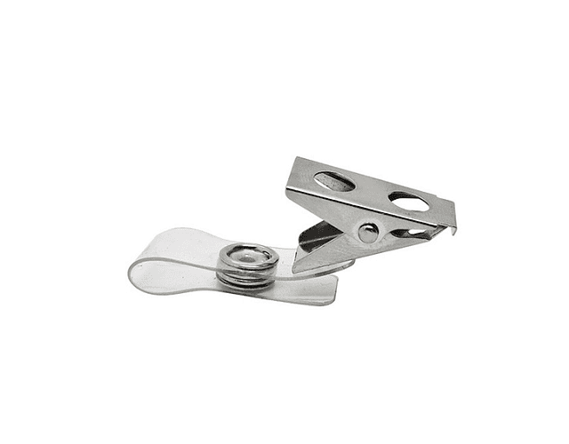 Clip metalico c/broche para credencial #155 hand*100