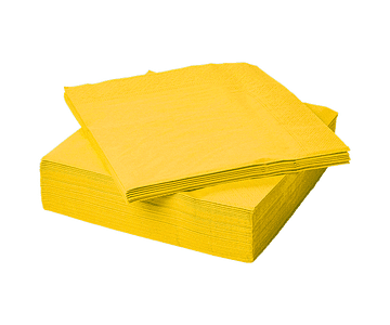 Servilleta lisa amarillo 33x33 20un-m3-m10