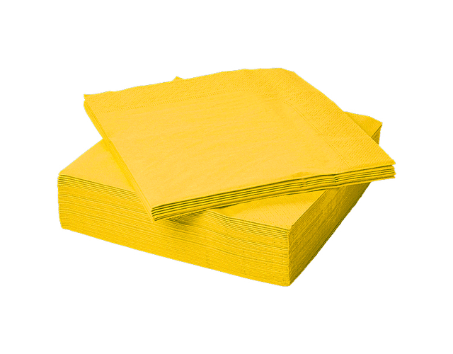 Servilleta lisa amarillo 33x33 20un-m3-m10