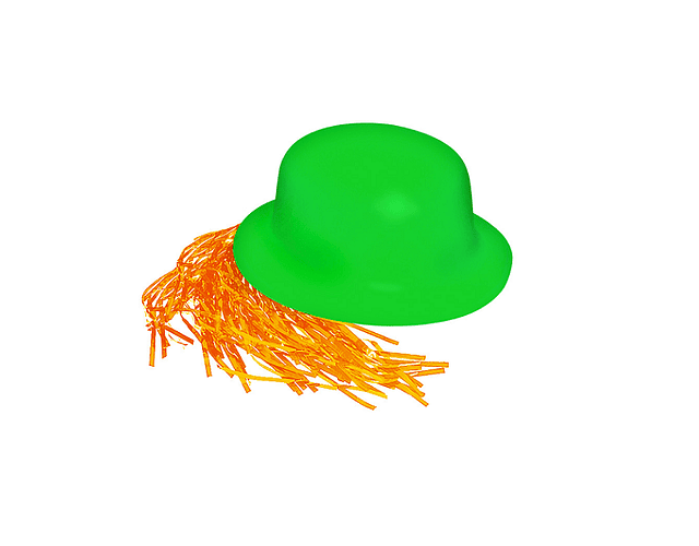 Gorro chaplin fluor verde pelo 60cm-m3-m10