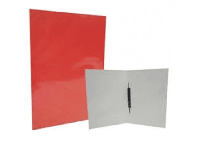 Carpeta plastica con acoclip rojo m3-10-25