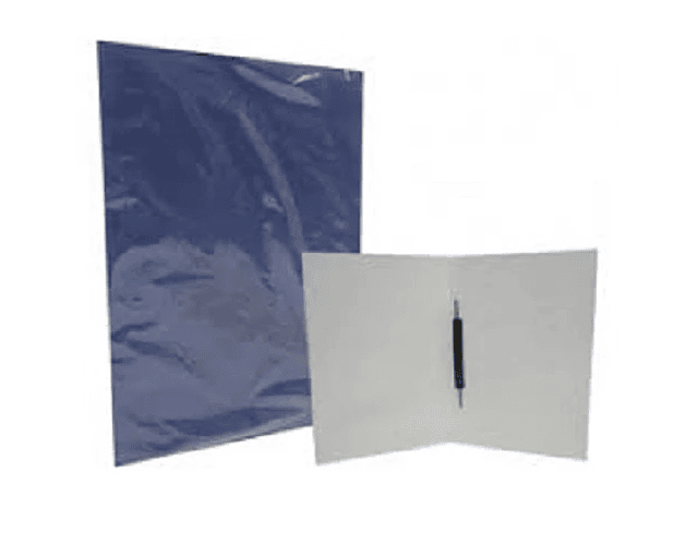 Carpeta plastica con acoclip azul m3-10-25
