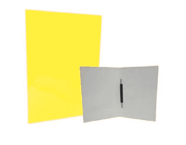 Carpeta plastica con acoclip amarillo m3-10-25