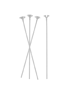 Set 10 varilla portaglobo blanco 40cm feco