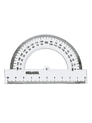 Transportador 180° 10 cm proarte