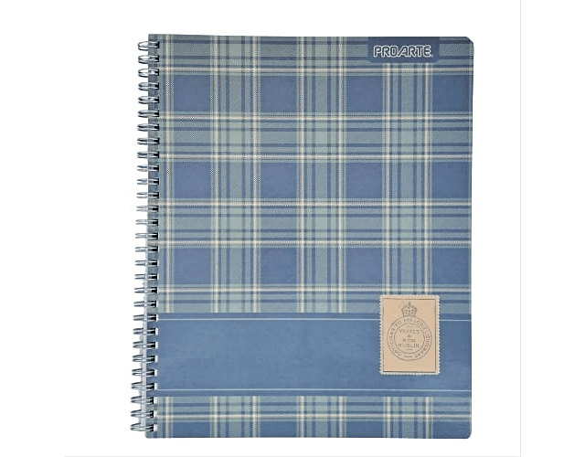 Cuaderno universitario 7mm 100hj tapa dura escoces proarte -m3-10-60
