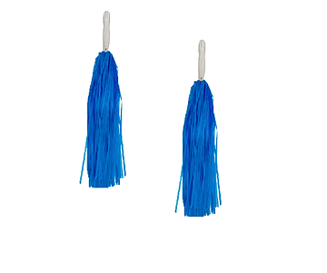 Set 2 pompon (porras) 30cms azul fluor-m3-m10