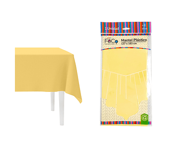 Mantel liso pastel amarillo 137x183-m3-m10
