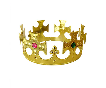 Corona principe plastico dorado-m3-m10