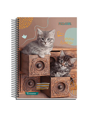 Cuaderno cuarta mat 7mm 150hjs animales adorables proarte
