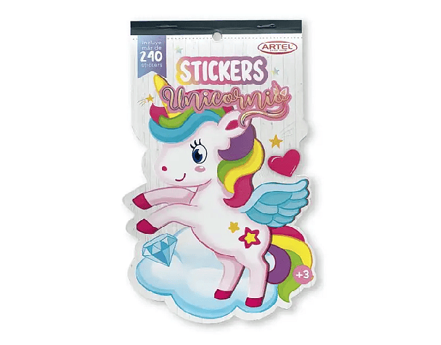 Block de 240 stickers unicornio artel-3-10-24