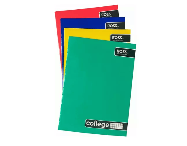 Cuaderno college matematicas 5mm (cuadro chico) 80hjs ross -m3-10-60