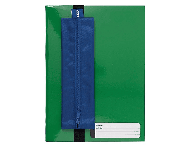 Estuche con elastico para cuaderno azul -m3-10-24