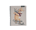 Cuaderno universitario 7mm 100hj tapa dura winnie the pooh -m3-10-60