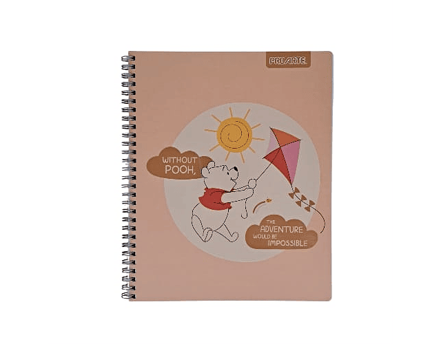 Cuaderno universitario 7mm 100hj tapa dura winnie the pooh -m3-10-60