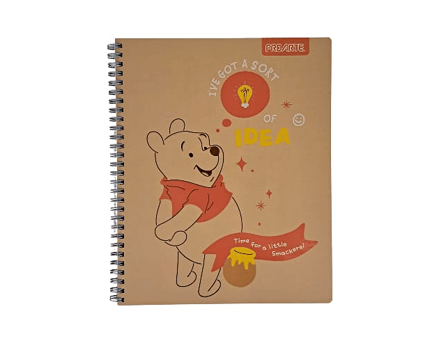 Cuaderno universitario 7mm 100hj tapa dura winnie the pooh -m3-10-60