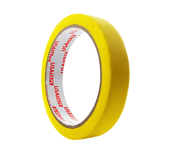 Pegote color ( masking tape )  amarillo 18mm x 20mt -m3-10-48