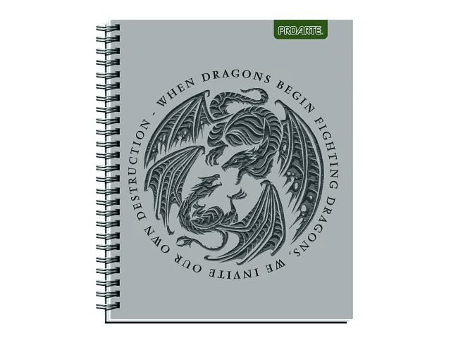 Cuaderno universitario 7mm 100hj tapa dura house of dragon -m3-10-60