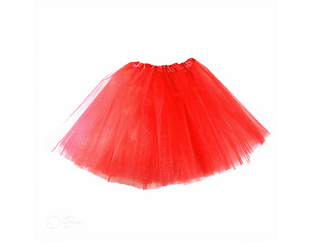 Tutu liso rojo-m3-m10